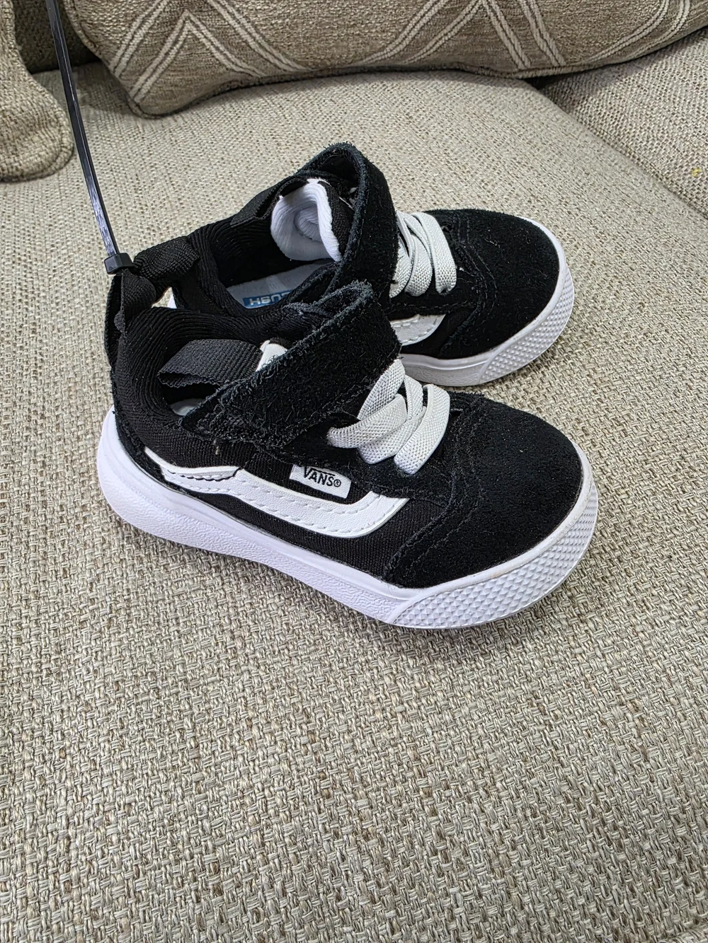Vans Kids Black & White Skate Sneakers